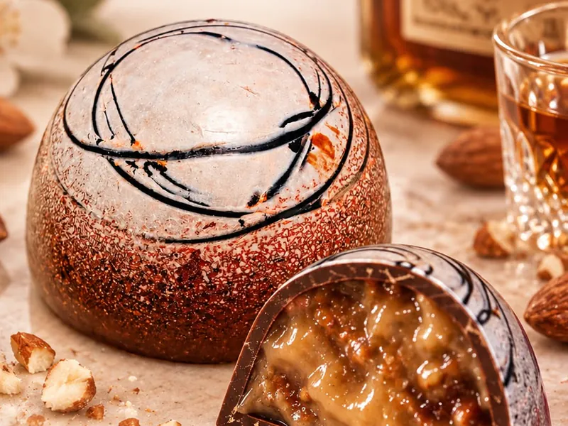 Bombón Amaretto, entero y partido